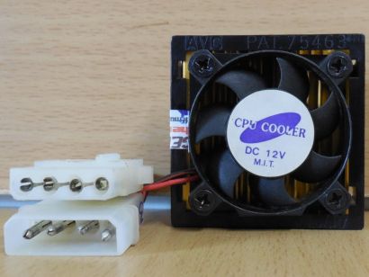 AVC Intel AMD Sockel 3 40mm 4-pol Molex Retro CPU Kühler FAN DX 486 Cooler*ck495