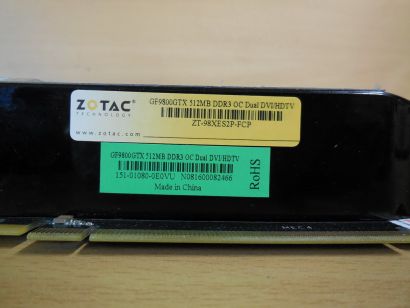 ZOTAC 9800GTX amp! Edition nVidia GeForce 9800 GTX 512MB GDDR3 PCIe DVI TVO*g781