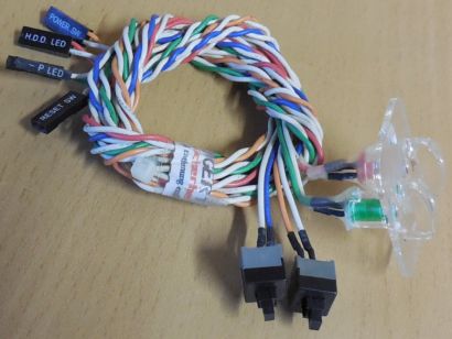 Retro PC Gehäuse Modding Power Schalter Reset Schalter HDD LED Power LED* pz1155