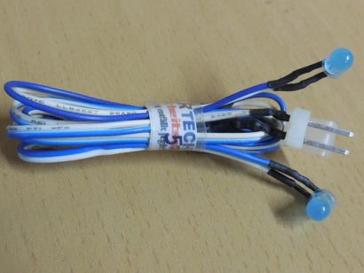 Retro PC Gehäuse Dual HDD Power LED blau Kabel ca. 77cm Case Modding* pz1159