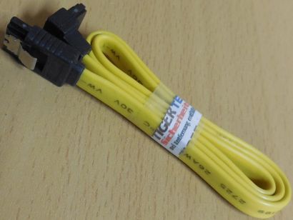 SATA Kabel 6Gb/s gelb 0,5m abgewinkelt für HDD Festplatte SSD DVD Blu-ray*pz1162
