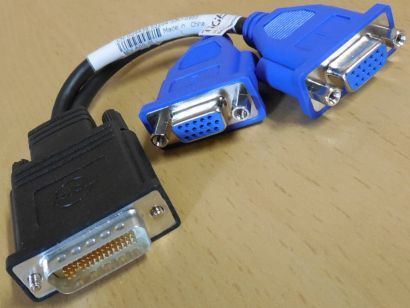 Dell 0G9438 1x DMS-59 zu Dual 2x VGA D-Sub Adapter Y Splitter Kabel NEU* pz1196