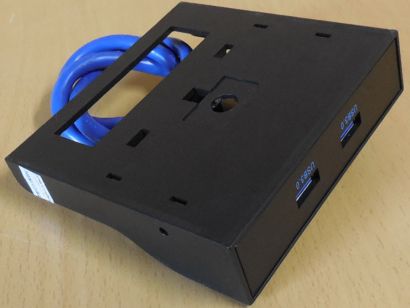 Rhombutech PC 3,5 Zoll Einbauschacht 2x USB3.0 Front Panel schwarz Kabel*pz1202