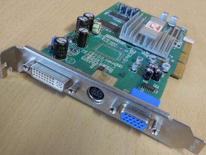 ATI Radeon 9200 128M V/D/VO RV280 128MB DDR 64B VGA TV-Out DVI-I RETRO AGP* g793