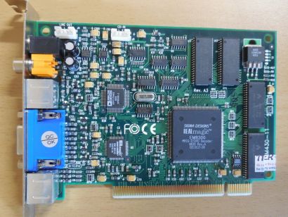 REAL magic M430-11 MPEG-2 DVD Decoder 2MB VGA-In-Out S-Vid Cinch Klinke PCI*g810