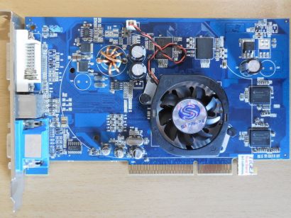 Sapphire R9600 Pro 256M Radeon 9600 Pro 256MB VGA S-Video DVI-I RETRO AGP* g811