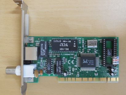 Realtek RTL8029AS RJ45 & BNC 10BASE2 10BASE-T Ethernet PCI Netzwerkkarte* nw131