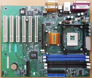 ASRock PE PRO-HT Mainboard +Blende Sockel 478 SiS DDR SDRAM AGP LAN Audio* m1156