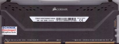 Corsair Vengeance RGB PRO CM4X16GC3200C16W4 PC4-25600 16GB DDR4 3200MHz* r1052