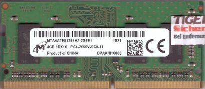 Micron MTA4ATF51264HZ-2G6E1 PC4-2666V 4GB DDR4 2666MHz SODIMM RAM 1RX16* lr147
