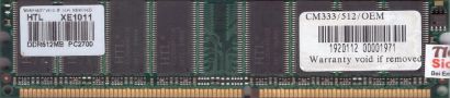 HTL XE1011 512MB DDR1 333MHz PC2700 Arbeitsspeicher RAM Memory* r1068 HTL XE1011 512MB DDR1 333MHz PC2700 Arbeitsspeicher RAM Memory* r1068