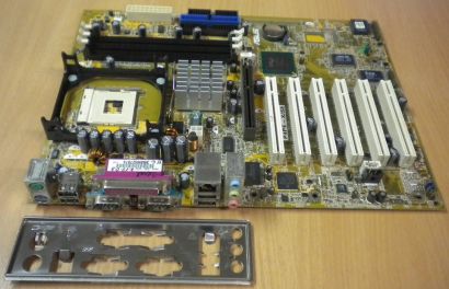 Asus P4PE-X/SE Mainboard + Blende Sockel 478 FSB533 Audio LAN AGP USB2.0 *m132