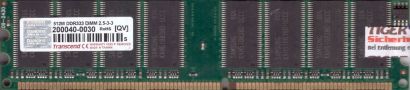 Transcend 512MB DDR1 333MHz PC2700 CL2.5-3-3 Arbeitsspeicher RAM Memory* r1093 Transcend 512MB DDR1 333MHz PC2700 CL2.5-3-3 Arbeitsspeicher RAM Memory* r1093
