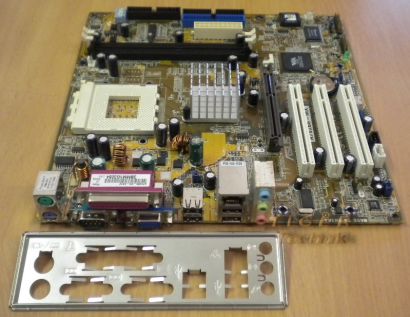 Asus A7V266-MX Mainboard + Blende Sockel A 462 Video Audio LAN AGP USB2.0 *m133