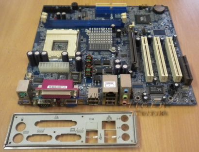 Shuttle MK35 v1.0A Mainboard + Blende Sockel A 462 Video Audio LAN USB2.0 *m134