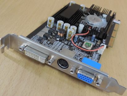 nVidia GF FX5200 GeForce FX 5200 128MB DDR 128B VGA S-Video DVI-I Retro AGP*g822