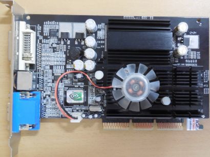 nVidia GF FX5200 GeForce FX 5200 128MB DDR 128B VGA S-Video DVI-I Retro AGP*g822