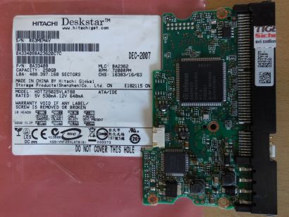 Hitachi Deskstar T7K500 HDT725025VLAT80 PCB Controller Elektronik Platine* FE305