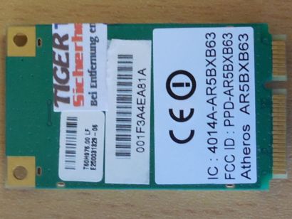 Atheros AR5BXB63 T60H976.00 Mini PCIe WLAN Wireless LAN Modul 802.11bg WiFi*wk43