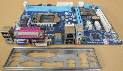 Gigabyte GA-B75M-D3V Rev2.0 Mainboard +Blende Intel B75 Sockel 1155 DDR3* m1172