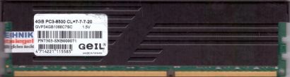 GeIL GVP34GB1066C7SC 4GB DDR3 1066MHz PC3-8500 CL7 Arbeitsspeicher RAM* r1101
