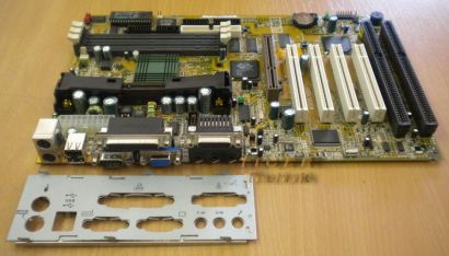 MSI MS-6151 Ver:1 Mainboard + Blende Slot 1 AGP PCI 2x ISA Video Audio uvm.*m143