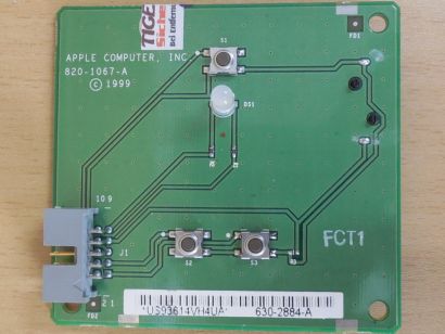 Apple Power MAC G4 820-1067-A 630-2884-A Front Panel Power Schalter LED* pz1223