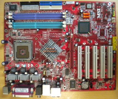 MSI MS-6728 Ver3 865PE Neo3-F LGA 775 AGP8x SATA ATX Mainboard+Blende* m417