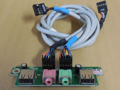 Acer Veriton M4620G MG-319 Front IO Panel USB2.0 HD Audio MIC ca. 70 cm* pz1231