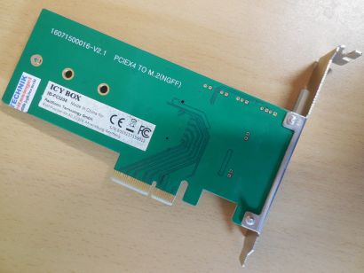 ICY BOX IB-PCI208 Konverter Karte M.2 PCIe SSD zu PCIe 3.0 x4 Host 60092* sk88