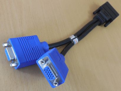 HannStar E52534-D 1x DMS-59 zu 2x VGA D-Sub Dual Adapter Y Kabel NEU* pz1240