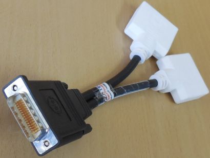 Dell 0R0915 1x DMS-59 zu 2x DVI DVI-I Dual Adapter Y Splitter Kabel NEU* pz1241