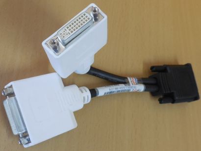Dell 0R0915 1x DMS-59 zu 2x DVI DVI-I Dual Adapter Y Splitter Kabel NEU* pz1241