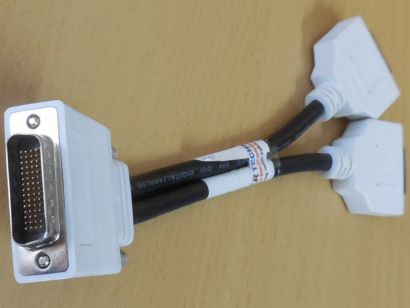 CompuPack 6502A001-001-01-RS1 1x DMS-59 zu 2x DVI DVI-I Adapter Kabel NEU*pz1242