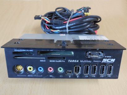 Targa SCM ICS-49M Rev 4.2 Multibay Front Panel USB Audio FireWire e-SATA* pz1245