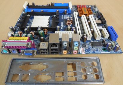 ASRock 939NF6G-VSTA Mainboard +Blende AMD Sockel 939 PCIe DDR SATA VGA Aud*m1174