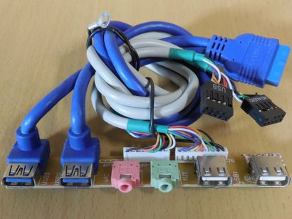 LC-Power MB2004-V1 HOPE-DFU-181-8/16P Front IO Panel USB3.0 HD Audio MIC* pz1251