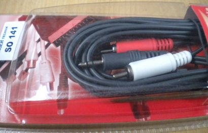 Teccus by Vivanco Audio Verbindung Kabel 2x Cinch 3.5mm Klinke 2,5m Länge* so141