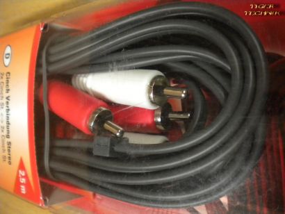 Teccus by Vivanco Cinch Kabel 2,5m Verbindung Stereo 2x Cinch - 2x Cinch*so142