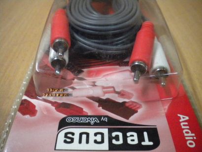 Teccus by Vivanco 5m Kabel Verbindung stereo 2x Chinch - 2x Chinch *so143