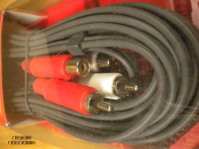 Teccus by Vivanco 5m Verlängerung Stereo 2x Chinch St. - 2x Chinch Ku. *so145