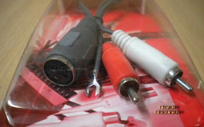 Teccus by Vivanco Audio Adapter 0,2m DIN Ku. (3+5) - 2x Chinch Stecker so149