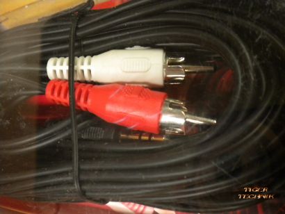 Teccus by Vivanco Verbindung 2x Chinch - Klinke 3,5mm 5m Länge *so151