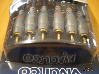 Vivanco Gold Sound&Image Video Verbindung 3x Chinch - 3x Chinch 2m Länge so181