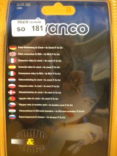 Vivanco Gold Sound&Image Video Verbindung 3x Chinch - 3x Chinch 2m Länge so181