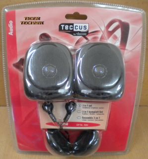Teccus by Vivanco 3in1 Set 3,5mm Lautsprecher + Kopfhörer + In-Ear Hörer *so166