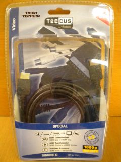 Teccus by Vivanco 1080p Full HDTV HDMI Kabel 3m V1.3 High Quality schwarz* So169