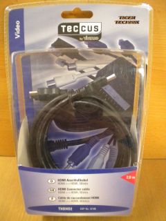 Teccus by Vivanco HDMI Kabel 2m High Quality 5Gbits Kabel schwarz* So172