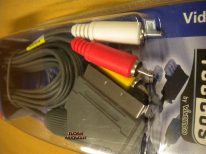 Teccus by Vivanco 2m Chinch Scart Verbindung Stereo Scart in 3x Chinch* so174