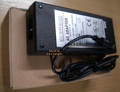 Micropross AC Adapter Model 9072107A-12 Netzteil 12V 3.75A* nt402